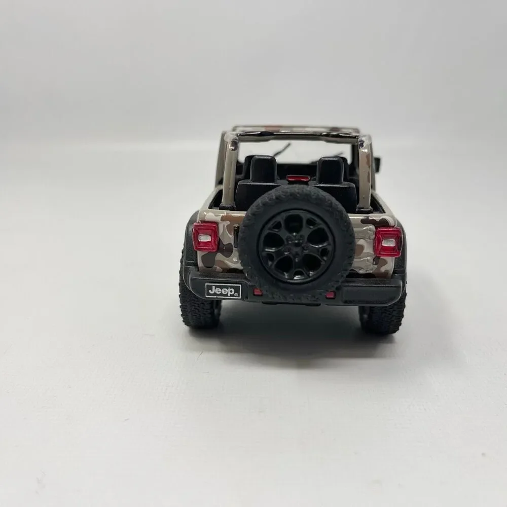 Kinsmart Jeep Wrangler Rubicon 2018 Die Cast Pull Back Topless Camo 1:34